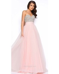 Mac Duggal Strapless Sweetheart Empire Tulle Gown