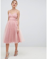 ASOS DESIGN Midi Tulle Prom Dress With Cut Out Sides And Bow