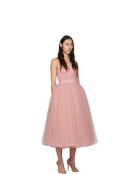 Dolce And Gabbana Pink Tulle Bustier Dress