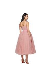 Dolce And Gabbana Pink Tulle Bustier Dress