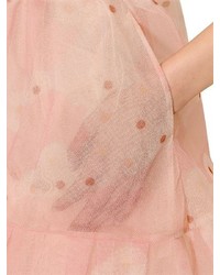 Simone Rocha Flower Printed Tulle Skirt