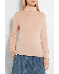 Chloé Cashmere Turtleneck Sweater Blush