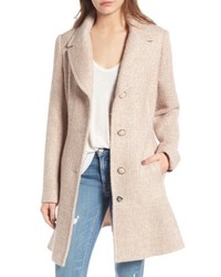 Kensie Skirted Tweed Coat