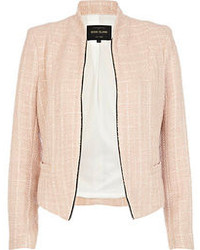 River Island Pink Structured Cropped Jacket