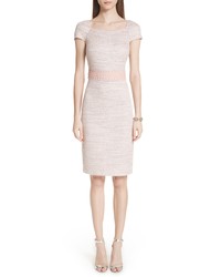 St. John Collection Textural Micro Tweed Knit Dress