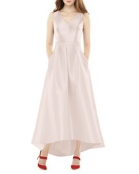 Alfred Sung Highlow Sateen Twill Gown
