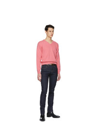 Tom Ford Pink Cashmere V Neck Sweater