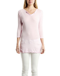 V::room Jersey 34 Sleeve T Shirt In Pink
