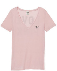 Pink Perfect V Neck Tee