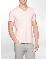 Calvin Klein Slim Fit Heathered V Neck T Shirt