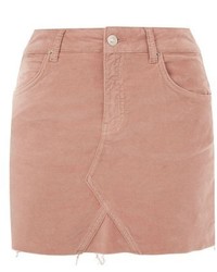 Topshop Velvet Miniskirt