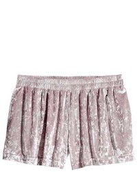 Pink Velvet Shorts