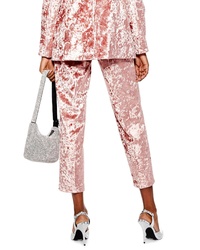 In The Style Plus exclusive velvet wide leg trouser coord in pink  ASOS