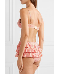 LoveShackFancy Cassandra Striped Cotton Voile Bikini