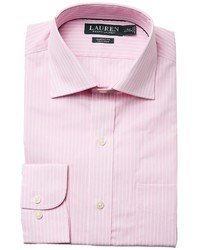 Lauren Ralph Lauren Classic Fit Non Iron Poplin Stripe Spread Collar Dress Shirt Long Sleeve Button Up