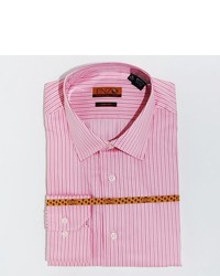 Enzo Tovare Pink Striped Cotton Dress Shirt