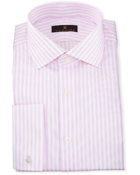 Ike Behar Gold Label Dobby Stripe Cotton Dress Shirt
