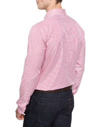 Goodmans Goodmans Vertical Stripe Woven Dress Shirt Pink
