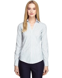 Brooks Brothers Non Iron Fitted Stripe Dress Shirt