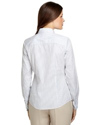 Brooks Brothers Non Iron Tailored Fit Triple Thin Stripe Dress Shirt