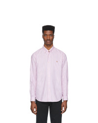 Polo Ralph Lauren Pink And White Striped Oxford Shirt
