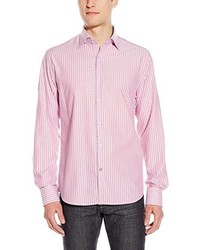 Stone Rose Honeycomb Stripe Long Sleeve Button Down Shirt