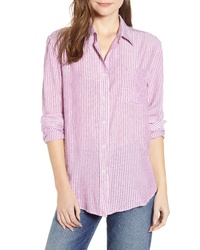 7 For All Mankind Stripe Tie Front Shirt