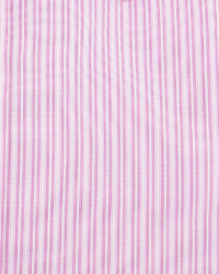 Charvet Striped Barrel Cuff Dress Shirt Pink