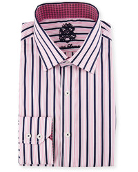 English Laundry Striped Long Sleeve Dress Shirt Pink