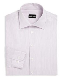 Giorgio Armani Striped Regular Fit Cotton Dress Shirt