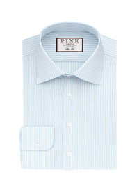 Thomas Pink Banks Stripe Slim Fit Button Cuff Shirt