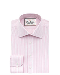 Thomas Pink Garner Stripe Slim Fit Button Cuff Shirt