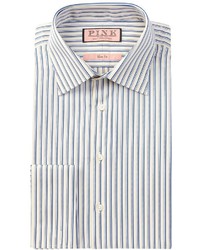 Thomas Pink Weaver Long Sleeve Slim Fit Dress Shirt
