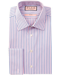 Thomas Pink Weaver Long Sleeve Slim Fit Dress Shirt