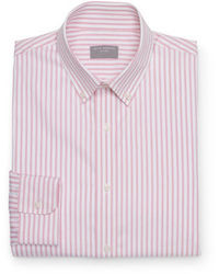 Pink Vertical Striped Long Sleeve Shirt