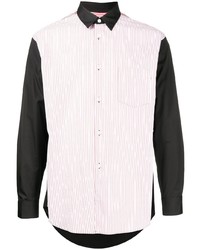 Comme Des Garcons SHIRT Comme Des Garons Shirt Stripe Panelled Long Sleeve Shirt