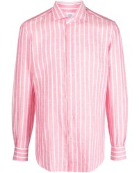 Mazzarelli Striped Long Sleeve Linen Shirt