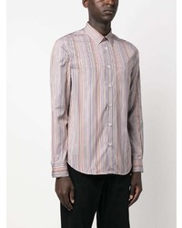 Paul Smith Striped Pointed Collar Cotton Shirt