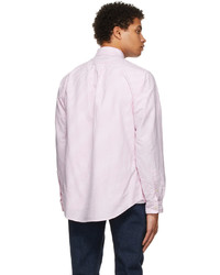 Polo Ralph Lauren White Pink Oxford Stripe Shirt