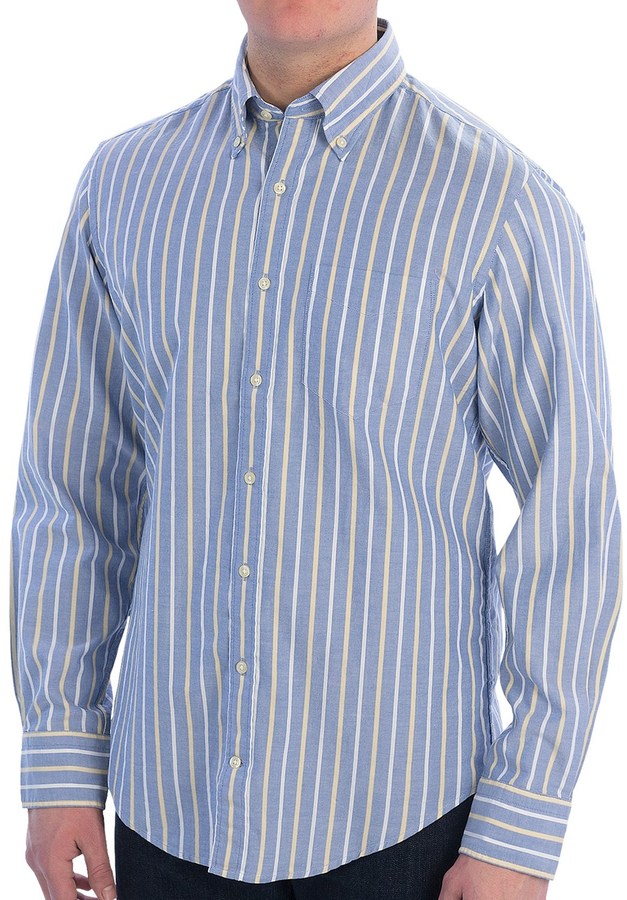 Gant Yale Archive Oxford Stripe Shirt Button Down Collar Long