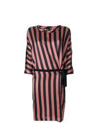 Ann Demeulemeester Striped Wrap Detail Dress