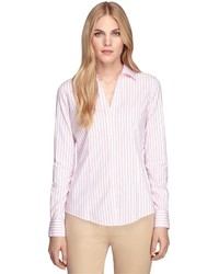 Pink Vertical Striped Shirt