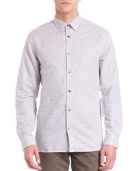 Vince Striped Linen Button Front Shirt