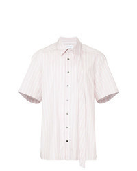 Pink Vertical Striped Short Sleeve Shirt