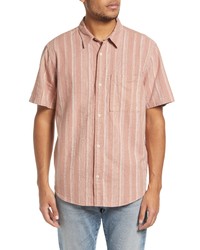 Madewell Hemp Cotton Easy Short Sleeve Shirt In Faded Mauve At Nordstrom