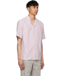 Z Zegna Pink White Usetheexisting Striped Short Sleeve Shirt