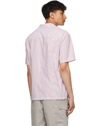 Z Zegna Pink White Usetheexisting Striped Short Sleeve Shirt