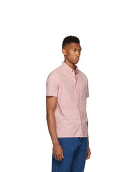 Ps By Paul Smith Red Stripe Casual Fit Short Sleeve Shirt
