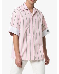 Calvin Klein 205W39nyc Striped Logo Embroidered Cotton Shirt