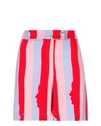 Pink Vertical Striped Shorts